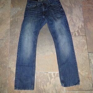 Signature Levi Strauss Authentics Slim Straight Jeans 32x34 Dark Blue Wash